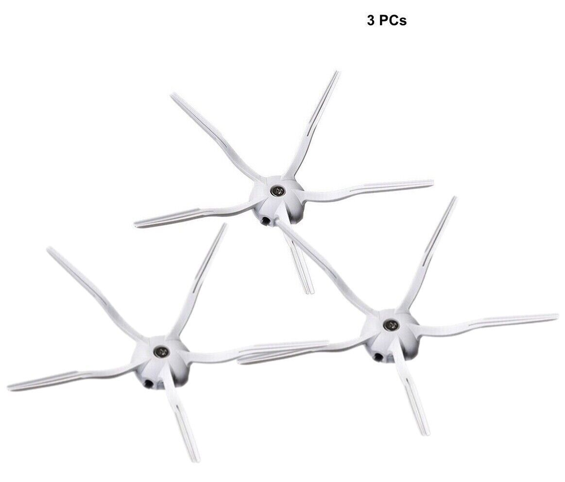 3 pz - RoboRock - Spazzola Laterale Silicone Bianco per S7 S6 S5 S4 E35 E2